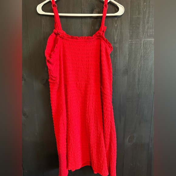 No Boundaries Red Gold Buttoned Sundress - Picture 2 of 3